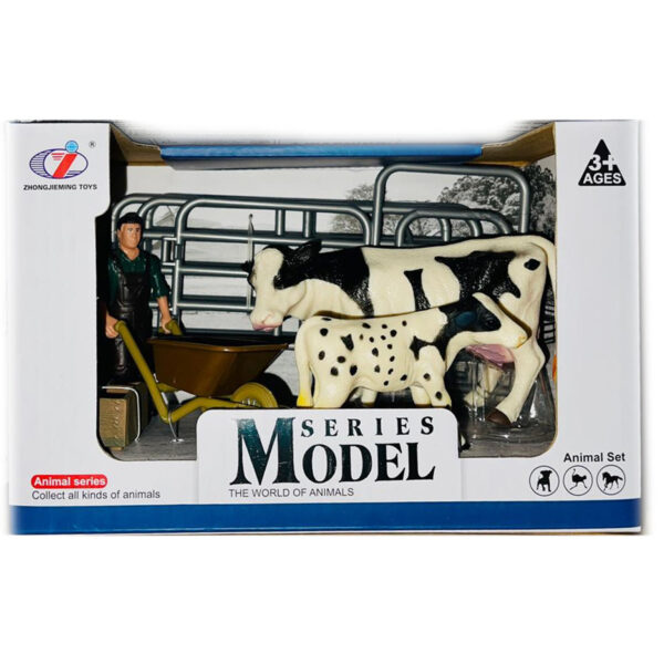 MODEL SERIES SET VACA Y BECERRO HOLSTEIN 6 PZAS