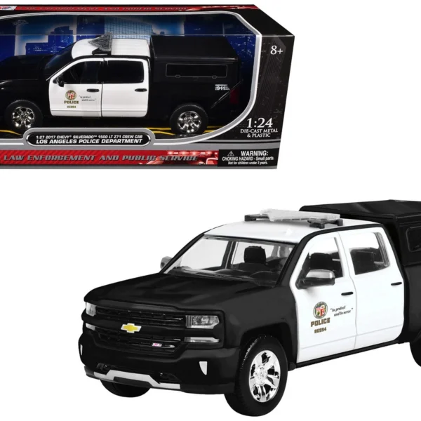 MOTORMAX 1:24 2017 CHEVY SILVERADO 1500  LT Z71 CREW CAB POLICIA LOS ANGELES
