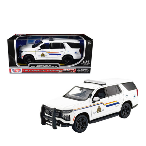MOTORMAX 1:24 2025 CHEVY TAHOE PPV ROYAL CANADIAN MOUNTED POLICIA