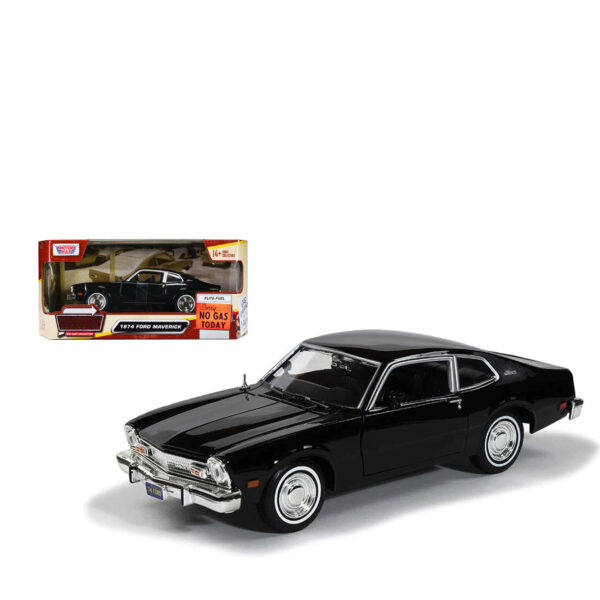 MOTORMAX 1:24 1974 FORD MAVERICK NEGRO