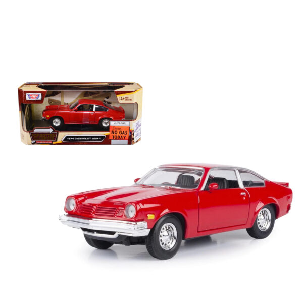 MOTORMAX 1:24 1974 CHEVROLET VEGA ROJO