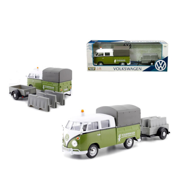 MOTORMAX 1:24 VOLKSWAGEN TYPE 2 COMBI REMOLQUE TANQUE