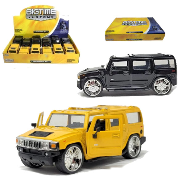 JADA 1:32 CAJA GRANEL HUMMER H2 AMARILLO / NEGRO