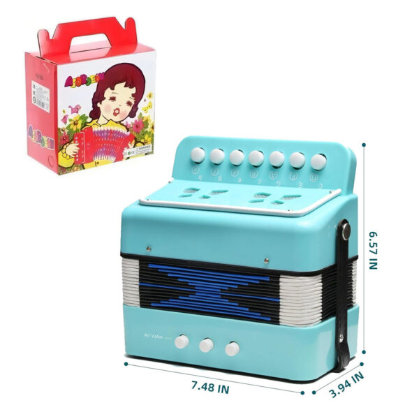 MINI ACORDEÓN INFANTIL TURQUESA