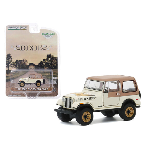 GREEN LIGHT 1:64 1979 JEEP CJ-7 GOLDEN EAGLE DIXIE