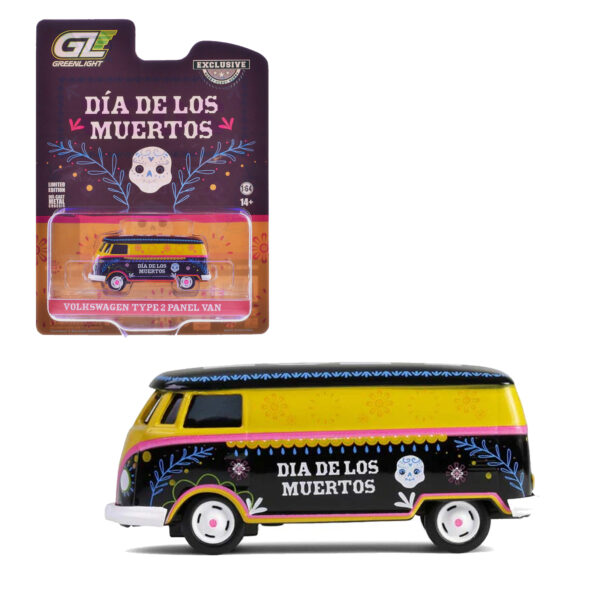 GREEN LIGTH 1:64 VOLKSWAGEN TYPE 2 PANEL VAN DIA DE MUERTOS 2024