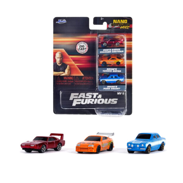 JADA 1:72 NANO RIDERS F&F SUPRA, ESCORT, DAYTONA