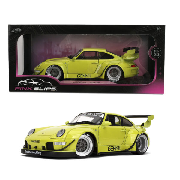 JADA 1:18 PORSCHE 911 RWB GENKI VERDE PINK SLIPS