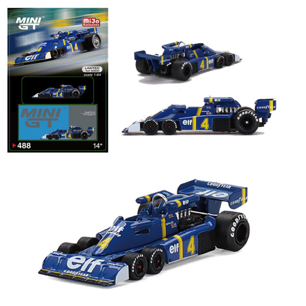 MINI GT 1:64 TYRRELL P34 6 RUEDAS AZUL MARINO