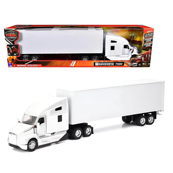 NEW RAY 1:32 KENWORTH T680 CAJA SECA BLANCO