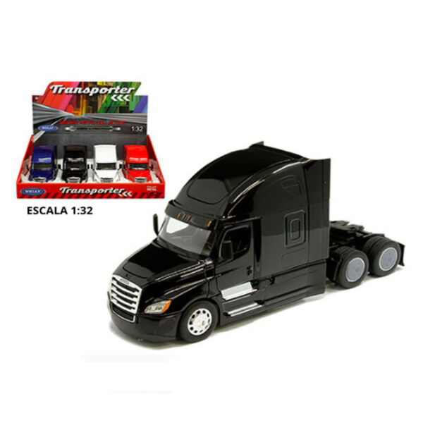 WELLY 1:32 FREIGHTLINER CASCADIA CAJA CON 4 PZAS