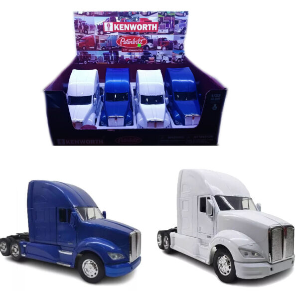 NEW RAY 1:32 KENWORTH T700 AZUL / BLANCO CAJA 4 PZs