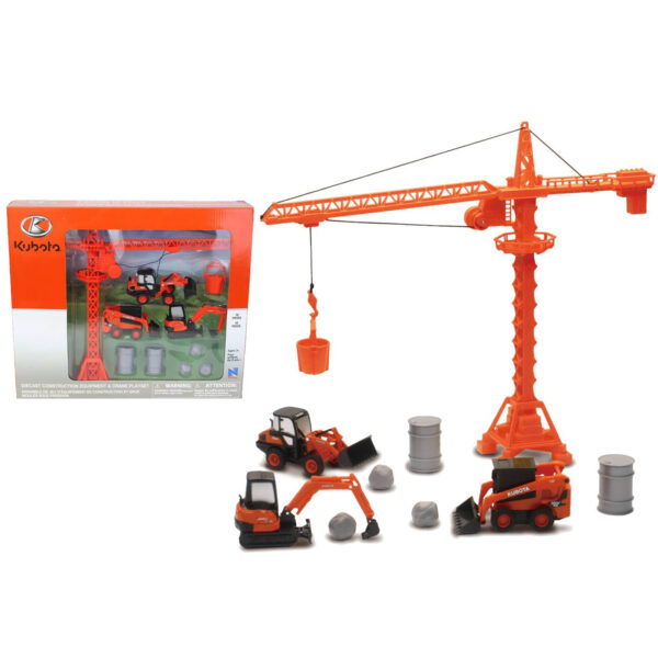 NEW RAY 1:32 SET DE CONSTRUCCION KUBOTA CON PLUMA