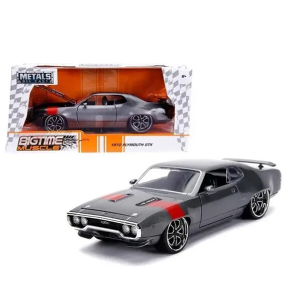 JADA 1:24 1972 PLYMOUNTH GTX PLATA OSCURO BIGTIME MUSCLE