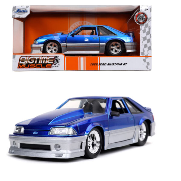 JADA 1:24 1989 FORD MUSTANG GT AZUL / PLATA
