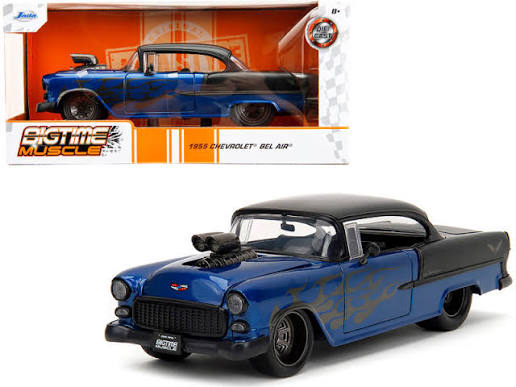 JADA 1:24 1955 CHEVROLET BEL AIR AZUL / NEGROBIGTIME MUSCLE
