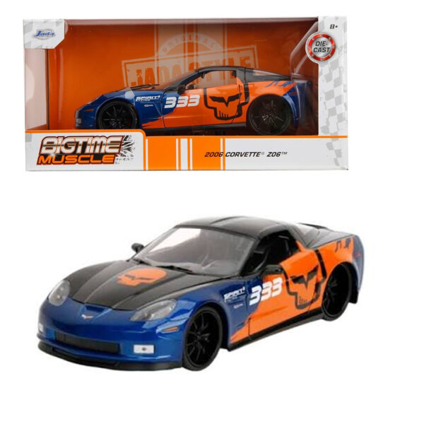 JADA 1:24 2006 CHEVROLET CORVETTE Z06 AZUL / NARANJA