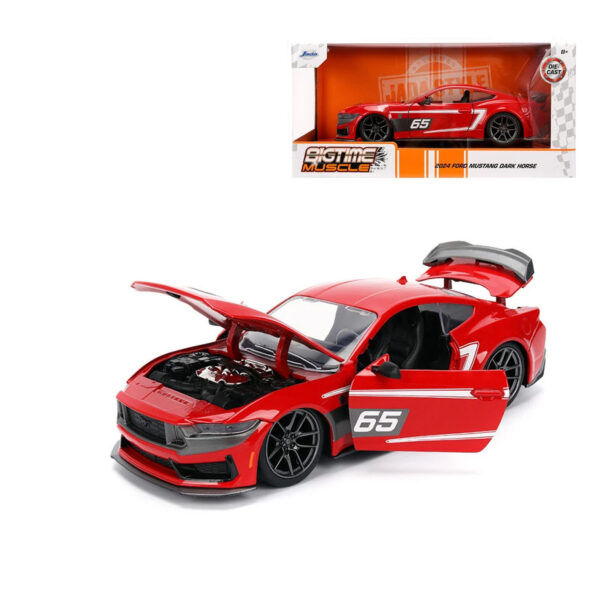 JADA 1:24 2024 FORD MUSTANG DARK HORSE ROJO BIGTIME MUSCLE