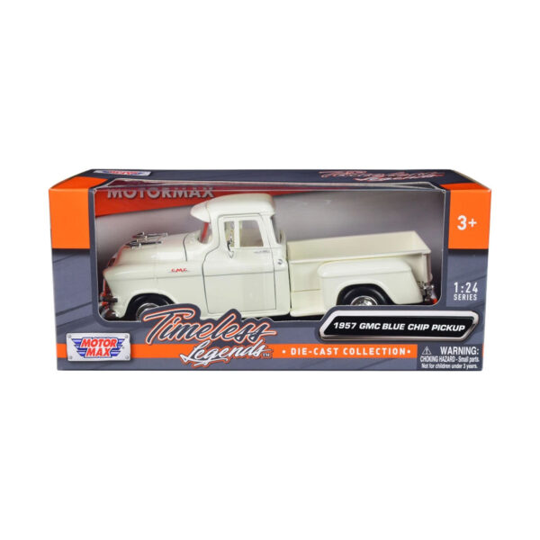 MOTORMAX 1:24 1957 GMC BLUE CHIP PICKUP CREMA
