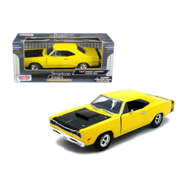 MOTORMAX 1:24 1969 DODGE CORONET SUPER BEE AMARILLO