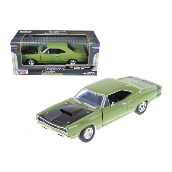 MOTORMAX 1:24 1969 DODGE CORONET SUPER BEE VERDE