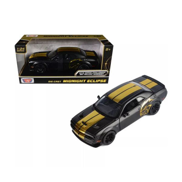 MOTORMAX 1:24 2018 DODGE CHALLENGER SRT HELLCAT WIDEBODY MIDNIGHT ECLIPSE