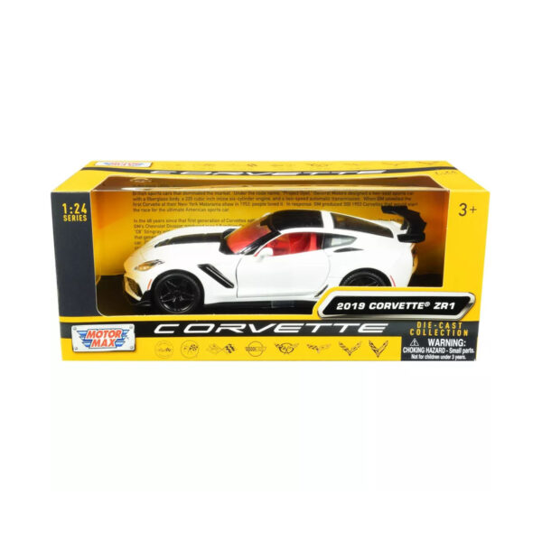 MOTORMAX 1:24 2019 CORVETTE ZR1 BLANCO