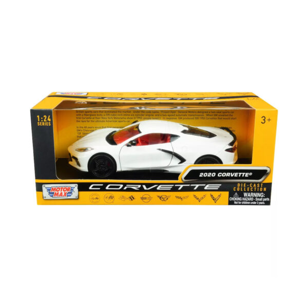 MOTORMAX 1:24 2020 CHEVROLET CORVETTE BLANCO