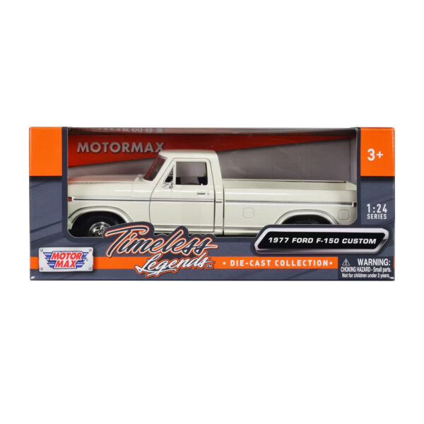 MOTORMAX 1:24 1977 FORD F-150 CUSTOM PICKUP CREMA