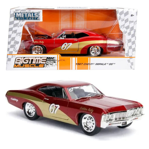 JADA 1:24 1967 CHEVROLET IMPALA SS ROJO / DORADO