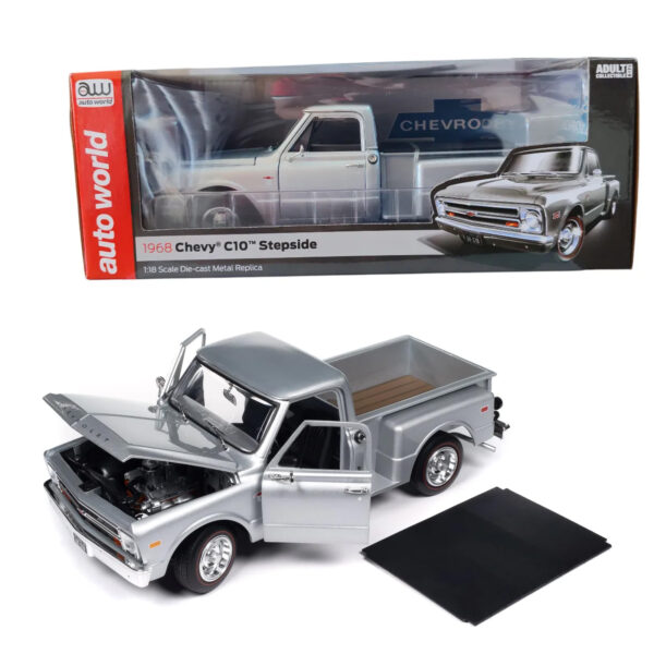 AUTOWORLD 1:18 1968 CHEVY C10 STEPSIDE PLATA