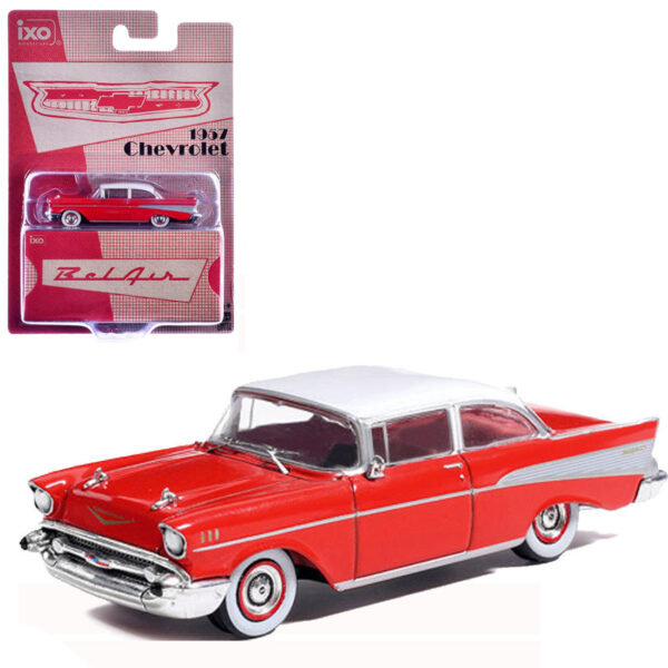 IXO 1:64 1957 CHEVROLET BELAIR ROJO