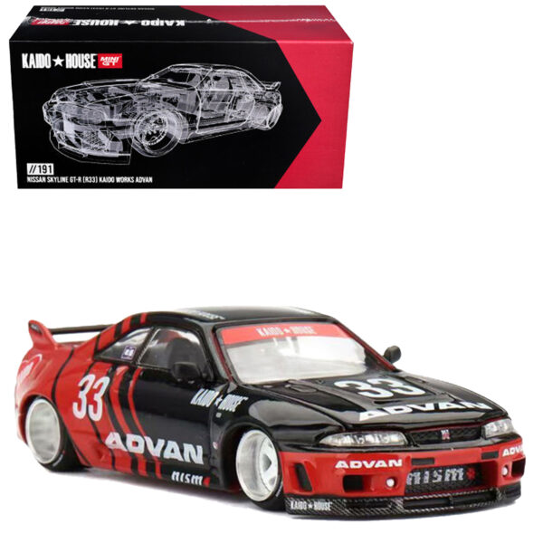 KAIDO HOUSE 1:64 NISSAN SKYLINE GT-R R33 KAIDO WORKS ADVAN #191