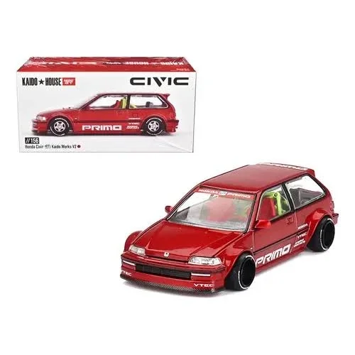 KAIDO HOUSE 1:64 HONDA CIVIC V2 ROJO